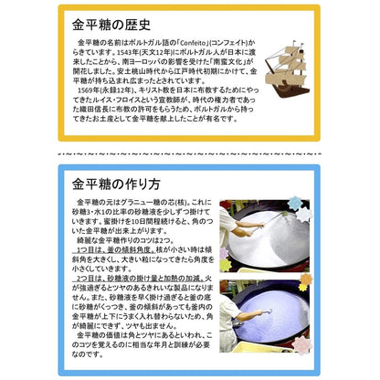 Aoki Kouetsudo Kinpeito Gift Box - 8 Color Rainbow Set: Canola Flower, Primrose, Maple, Wisteria, Forget-Me-Not, Lily of the Valley, Natural, and Sake Lees Flavor. Perfect for special occasions and gifting.