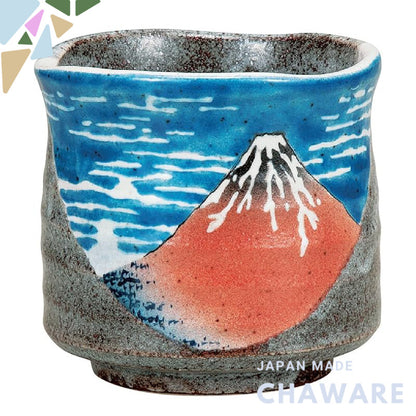 Kutani Pottery Large Tea Cup - Hokusai "Clear Weather After the Storm" K9-726, a perfect blend of traditional craftsmans