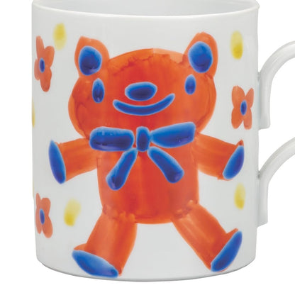 Kutani Ceramic Iwataya Bear Design Mug by Naomi Murata - K8-878, Perfect for Coffee or Tea Lovers and Collectors