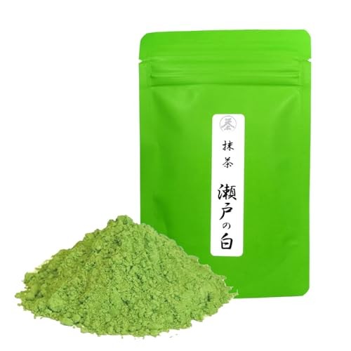 30g of Stone-ground Matcha "Seto no Shiro" made with Nishio grown Tencha from Aichi Prefecture, perfect for ceremonial tea and everyday enjoyment!chaware