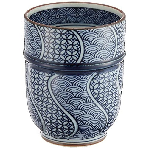 【made in japan】Hama Ceramic Hasami Yaki Takayama Pottery Large Blue Tea Cup with Traditional Pattern 211171 – Perfect for tea lovers and collectors.