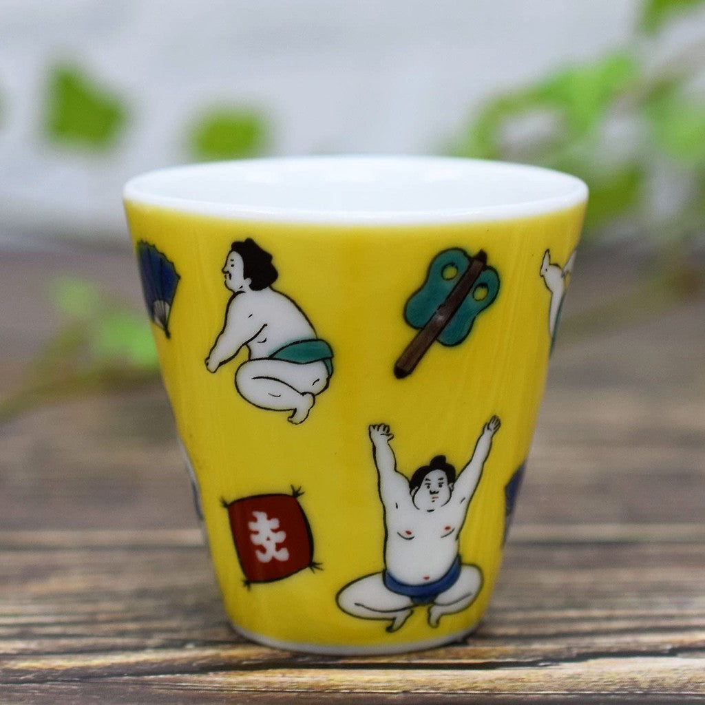 【made in japan】
Waza no Kura Lucky Sake Cup, Kutani Ware Sake Set, Sumo Wrestler Design, Ceramic Tableware, Japanese Teacup, Authentic Japanese Craftsmanship, Collectible Sake Glass, Ideal for Traditional Cuisine.