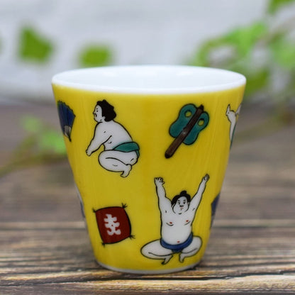 【made in japan】
Waza no Kura Lucky Sake Cup, Kutani Ware Sake Set, Sumo Wrestler Design, Ceramic Tableware, Japanese Teacup, Authentic Japanese Craftsmanship, Collectible Sake Glass, Ideal for Traditional Cuisine.