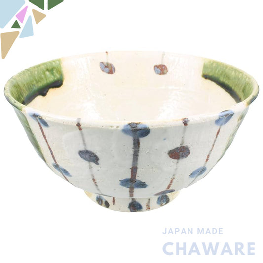 【made in japan】
Mino Ware "Nakagaki Renji" Oribe Style Multi-purpose Bowl, Approximately 17.5cm Width x 9cm Height, Made