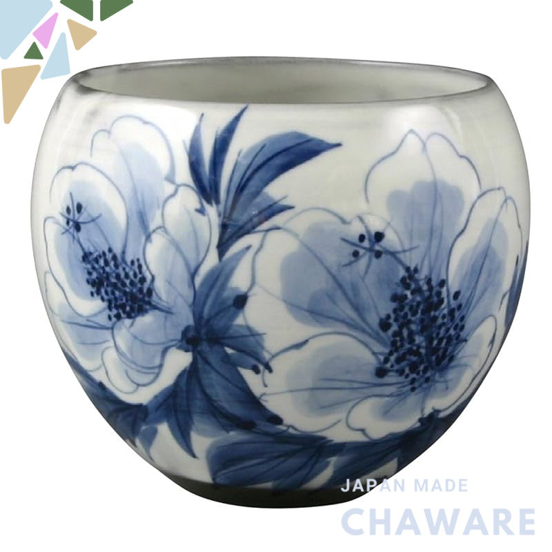 【made in japan】
Kyoto-style Kiyomizu Tea Cup - White 9cm Diameter, Ceramic An Kiln, Perfect for Tea, Embellished with Bl