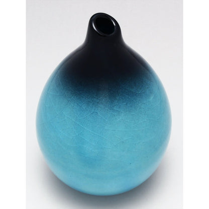 【made in japan】
Minoyaki Higashiyama Kiln "Turquoise Blue" Flower Vase - Elegant Ceramic One-Flower Holder, Approx. 12cm Tall, Made in Japan, Perfect for Floral Arrangements, Product Code: 551-0060