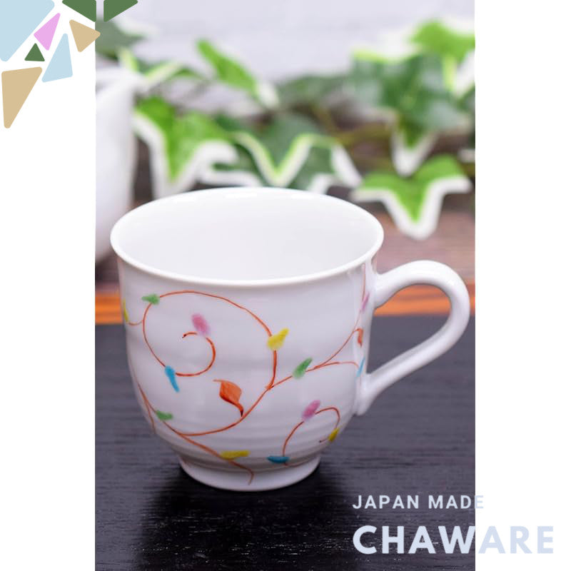 Stylish Kutani-yaki Mug with Elegant Arabesque Design, High-Quality Ceramic, Premium Japanese Dinnerware, Perfect Gift f