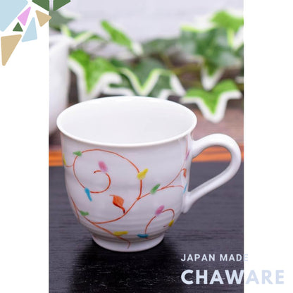 Stylish Kutani-yaki Mug with Elegant Arabesque Design, High-Quality Ceramic, Premium Japanese Dinnerware, Perfect Gift f