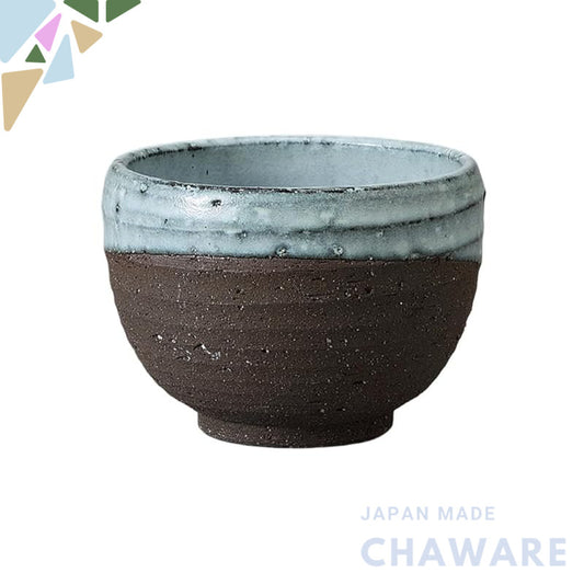【made in japan】
Ale-net 10×7.5cm Relaxing Bowl and Teacup, 325cc Black Clay Kyouwari Matcha Bowl, Cafe Bowl, Made in Min