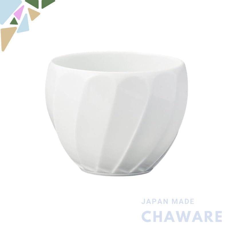 【made in japan】
Ale-net Japanese Ceramic Tea Cup, 9x7cm, 275cc, White Porcelain with Engraved Pattern, Dishwasher & Micr