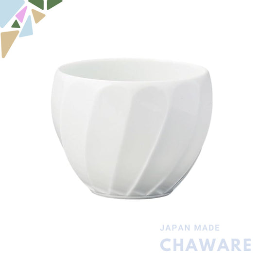 【made in japan】
Ale-net Japanese Ceramic Tea Cup, 9x7cm, 275cc, White Porcelain with Engraved Pattern, Dishwasher & Micr