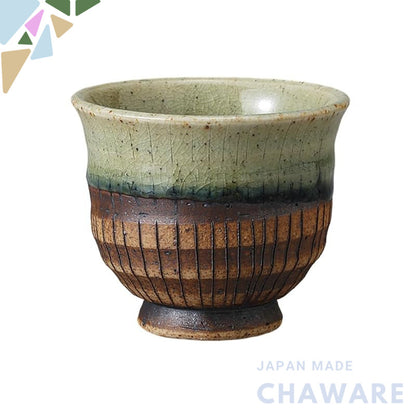 【made in japan】
Ale-net Japanese Yunomi Tea Cup Set, 8x6.5cm, Gray Glazed Sencha Bowls, Microwave Safe, Mino Ware, Made 