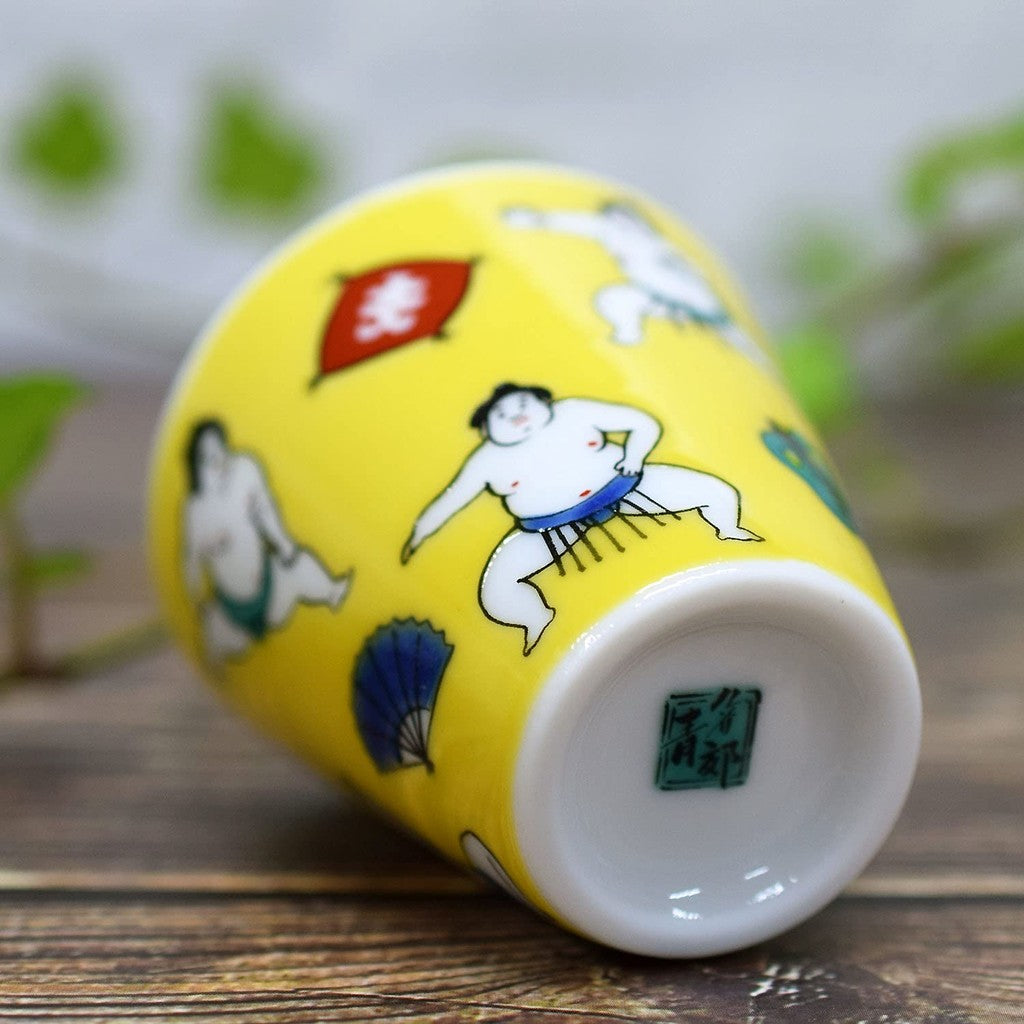 【made in japan】
Waza no Kura Lucky Sake Cup, Kutani Ware Sake Set, Sumo Wrestler Design, Ceramic Tableware, Japanese Teacup, Authentic Japanese Craftsmanship, Collectible Sake Glass, Ideal for Traditional Cuisine.