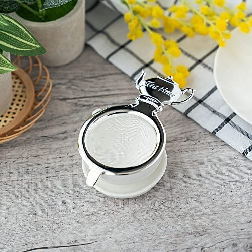 【made in japan】
Silver Tea Time Tea Strainer Set - Perfect for Brewing and Enjoying Your Favorite Teas, Model 018237