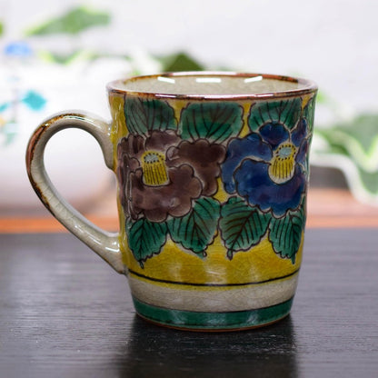 Stylish Ceramic Mug by Yoshidaya: Quality Kutani Ware, Elegant Tableware, Premium Japanese Brand, Perfect for Tea, Coffee and Gifts.chaware