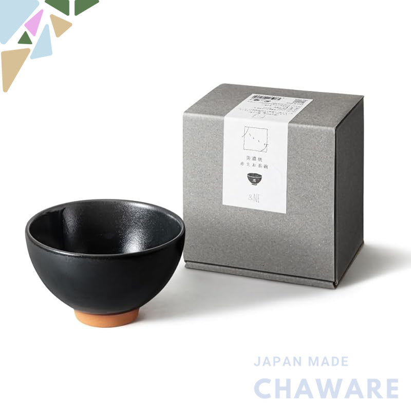 【made in japan】
&NE Mino Ware Red Clay Tea Bowl HARE & KE in Black, 11cm Diameter x 7cm Height, Japanese Made, Dishwashe