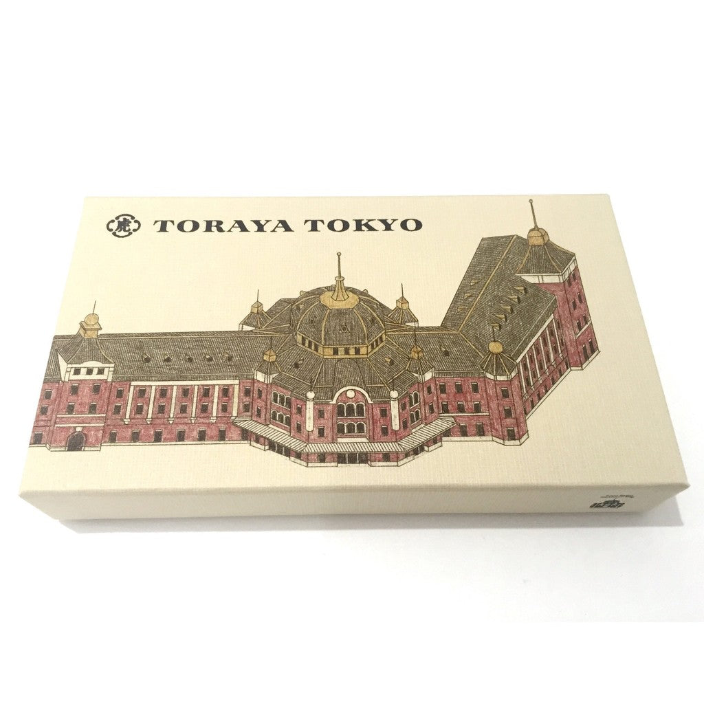 Toraya Mini Yokan "Night Plum" – 5-piece set in a limited Tokyo Station package from TORAYA. Authentic Japanese sweet delicacy, perfect gift from Tokyo. Enjoy the rich flavors of this traditional treat.chaware