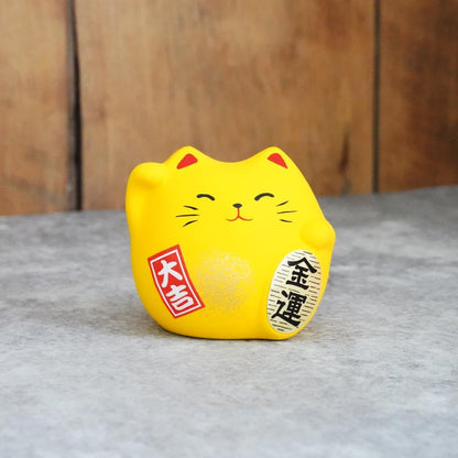 COTONOHA Banko-yaki 2.2-Inch Maneki Neko Lucky Cat Figurine – Made in Japan