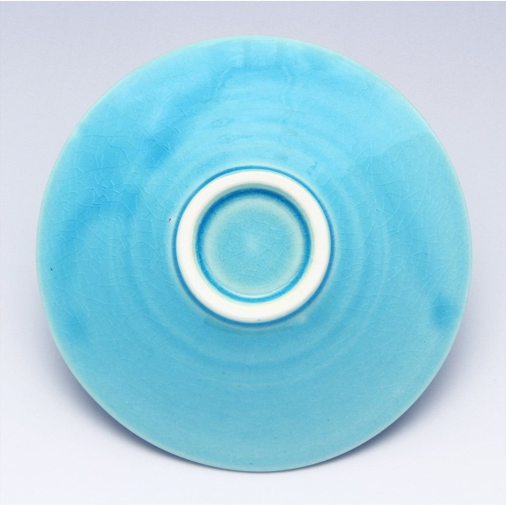 【made in japan】
Mino Ware Higashiyama Kiln "Turquoise Blue" Round Shallow Bowl, Dish, 14cm Diameter, Made in Japan, 551-0056. Perfect for serving, elegant design, and adds a touch of tradition to your tableware collection.