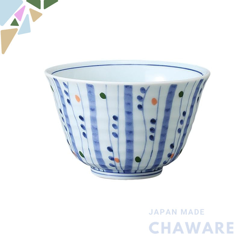 【made in japan】
Ale-net Japanese Teacup, Sencha Bowl, 9.1×5.8cm, 190cc, Colorful Tokusa Design, Dishwasher & Microwave S
