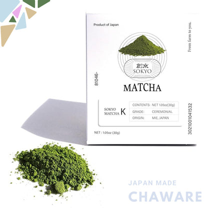 Sōkyō Ceremonial Matcha Powder - Premium Quality, 30g (1.05oz) - Perfect for Tea Ceremony and Lattes, Authentic Mie Cere