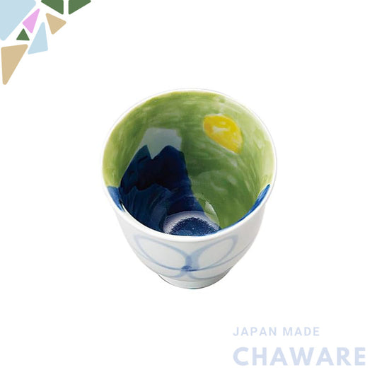 【made in japan】
Arita Yaki Kutani Fuji Large Tea Cup Blue Mount Fuji Design 343063 - Elegant Japanese ceramics for tea e