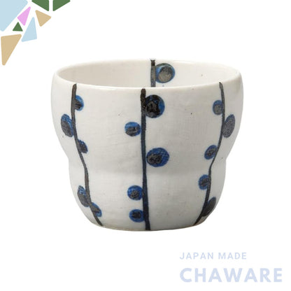 【made in japan】
Ale-net Hand-painted Sea Grapes Tea Cup Set, 7.7×5.9cm 160cc, Microwave Safe, Mino Ware, Made in Japan, 