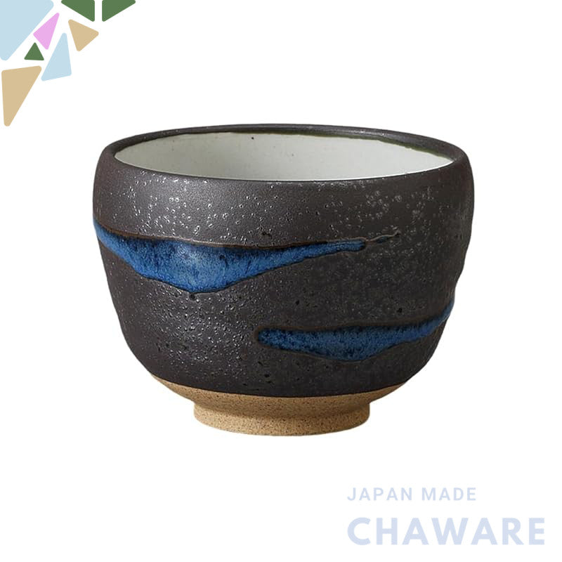 【made in japan】
Ale-net Tea Bowl, 10×7.2cm, Meisei Kuro Seiryu Relax Bowl, Matcha Bowl, Cafe Bowl, Mino Ware, Made in Ja