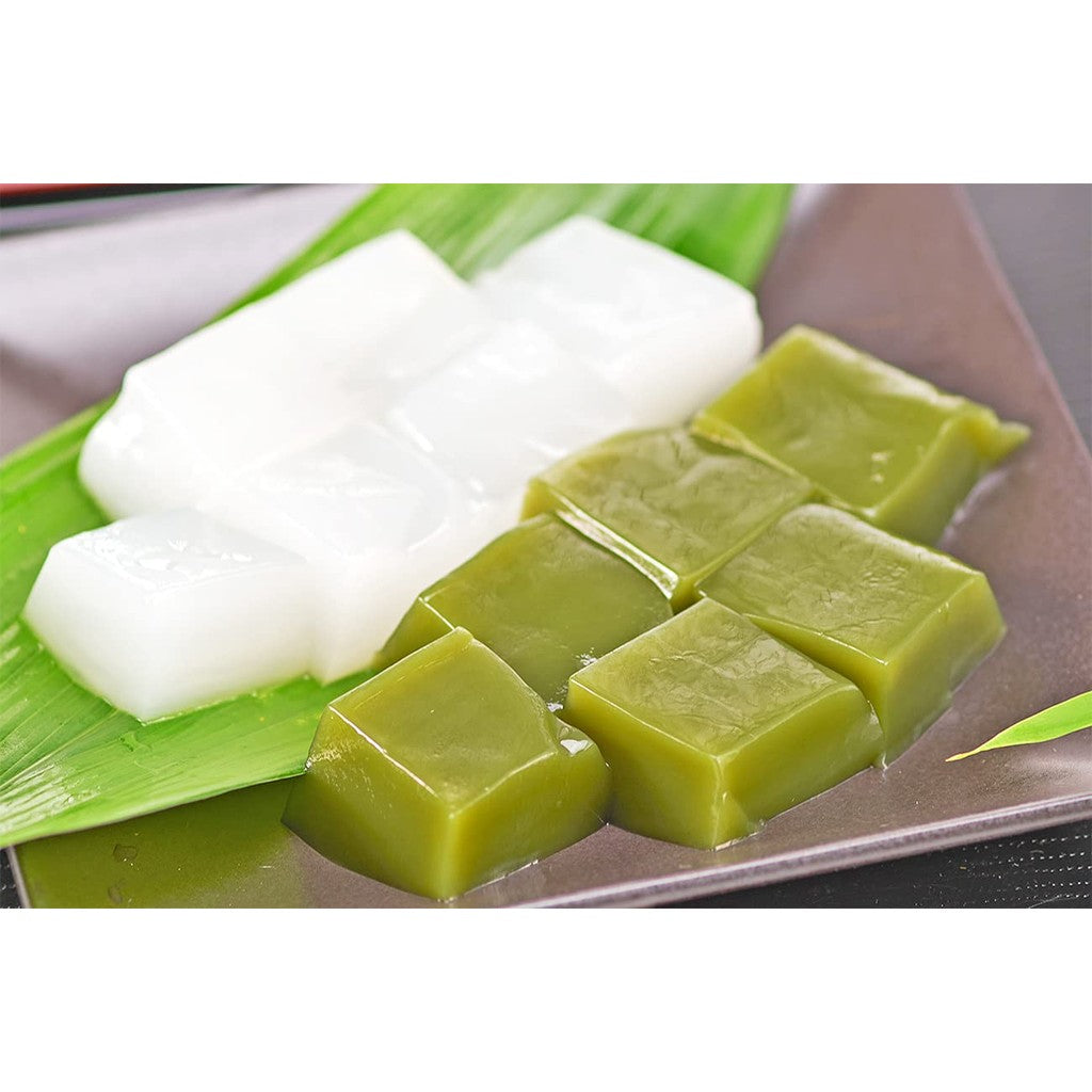 Melting Warabi Mochi Box (120g×2) & Uji Matcha Kuzumochi Box (120g×2) made with Yoshino Hon Kuzuko. Japanese Wagashi Gift Set with Kinako, Rainbow Kitchen Brand. Perfect for Treats!chaware