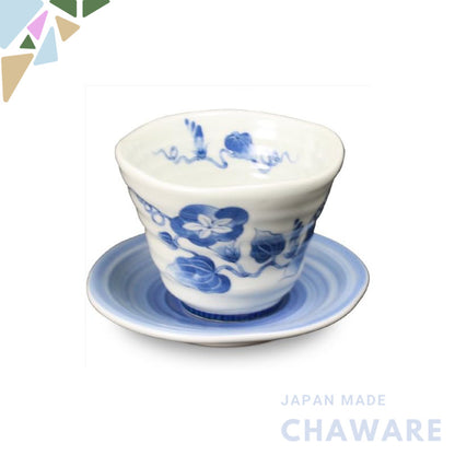 【made in japan】
Arita Ware Asagao Tea Cup and Saucer Set - Elegant Japanese Ceramic Tableware, Ideal for Tea Time and Gi