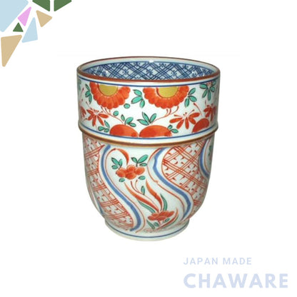 【made in japan】
Ranchant Extra Large Tea Cup, Red Color, Φ8.2x10(cm), Hanakoshuzui Arita Porcelain, Made in Japan - Perf