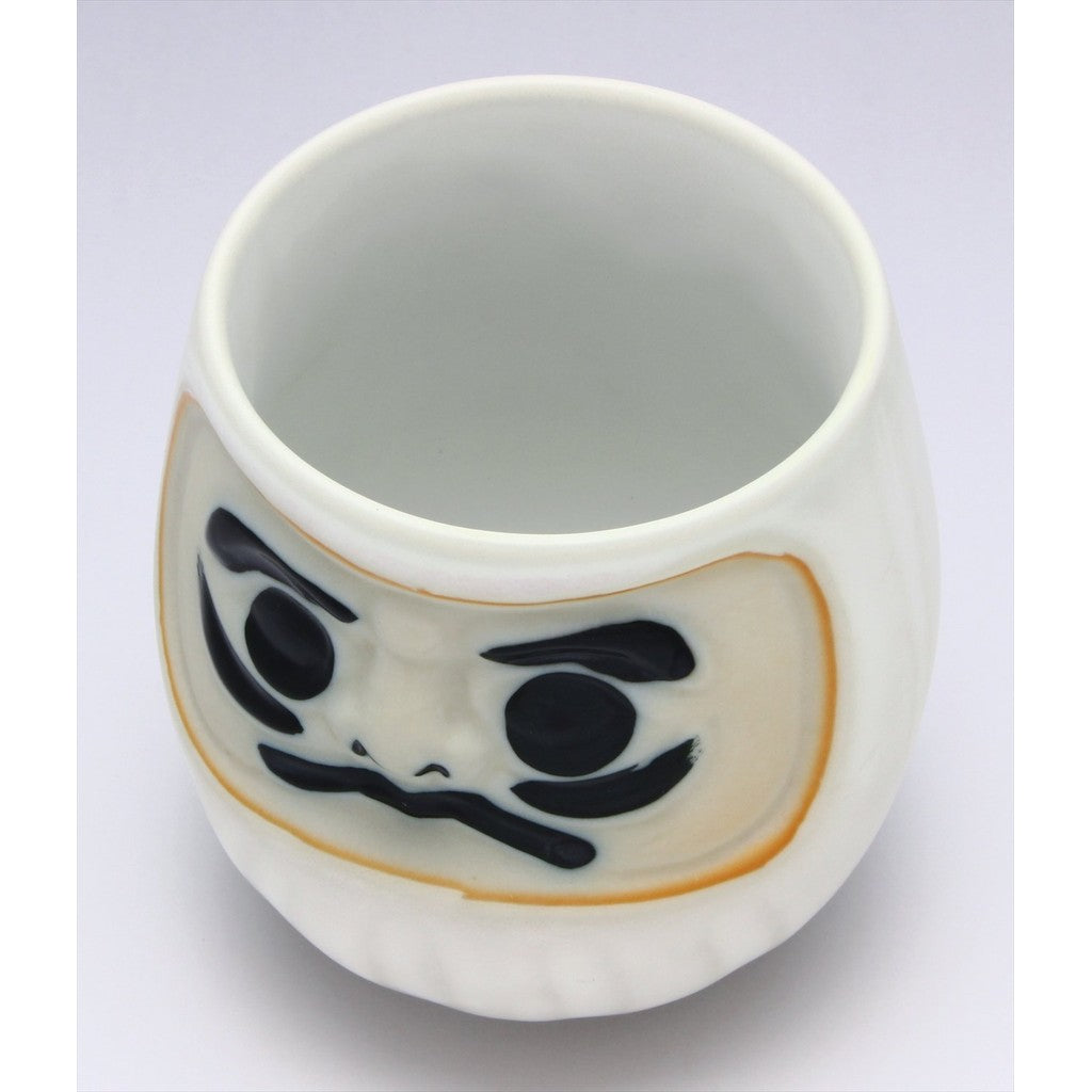 【made in japan】
Mino Ware Feng Shui Daruma Sushi Teacup in White (Promotes Health and Fortune, Protection from Evil) K11210