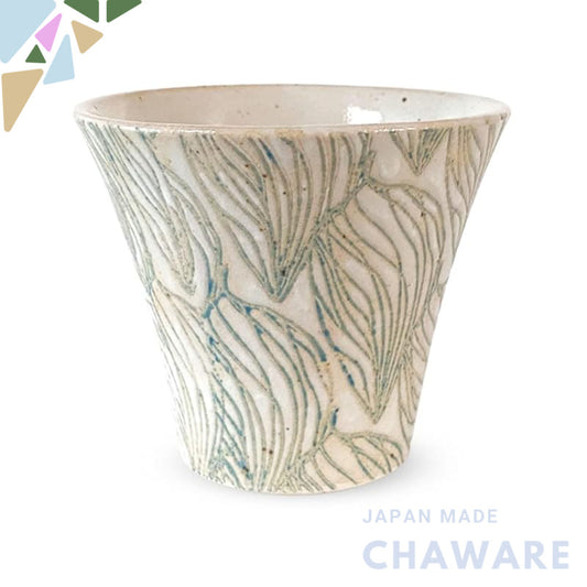【made in japan】
J-Kitchens Japanese Ceramic Cup (Tea Cup) Hasami-Yaki, 140cc, Bud Design, Size S, Light Blue, Made in Ja