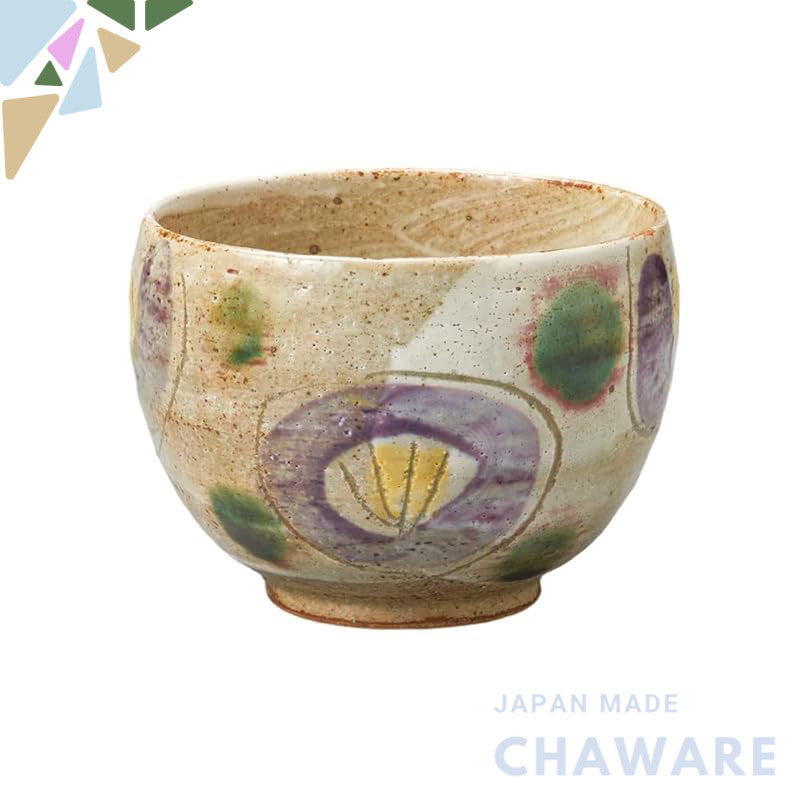 【made in japan】
Ale-net Ippuku Bowl and Tea Cup, 10×7.3cm, Carved Camellia (Purple) - Matcha Bowl, Café Bowl, Made in Mi