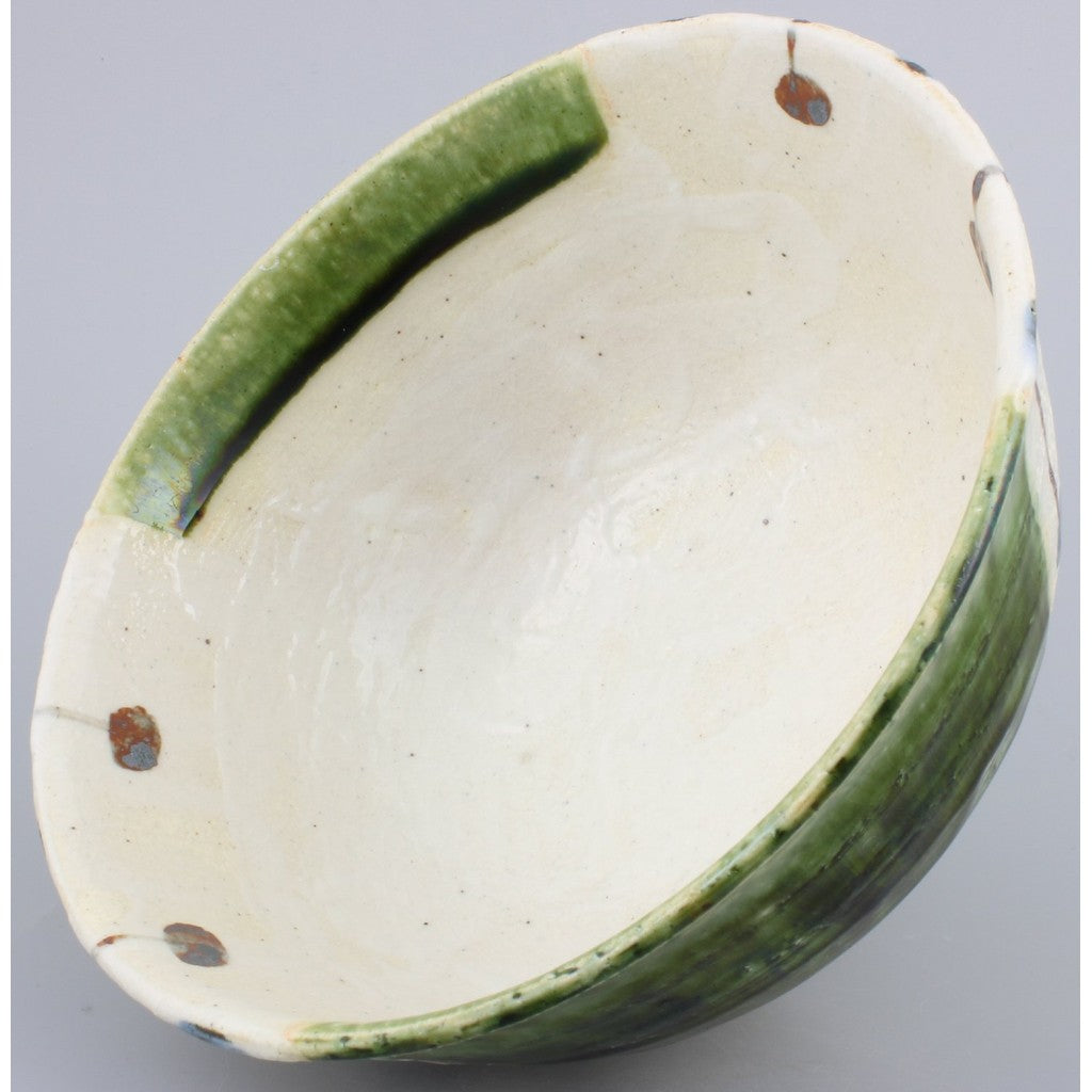 【made in japan】
Mino Ware "Nakagaki Renji" Oribe Style Multi-purpose Bowl, Approximately 17.5cm Width x 9cm Height, Made in Japan, Perfect for Serving, Dining, or Cooking, Model 043-0097.