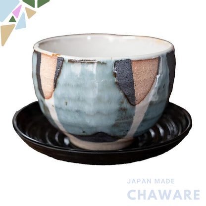 【made in japan】
Mino Ware Matcha Tea Bowl and Mug Set, Ceramic, Approx. 9.5cm Diameter x 7cm Height, 250ml, Microwave an