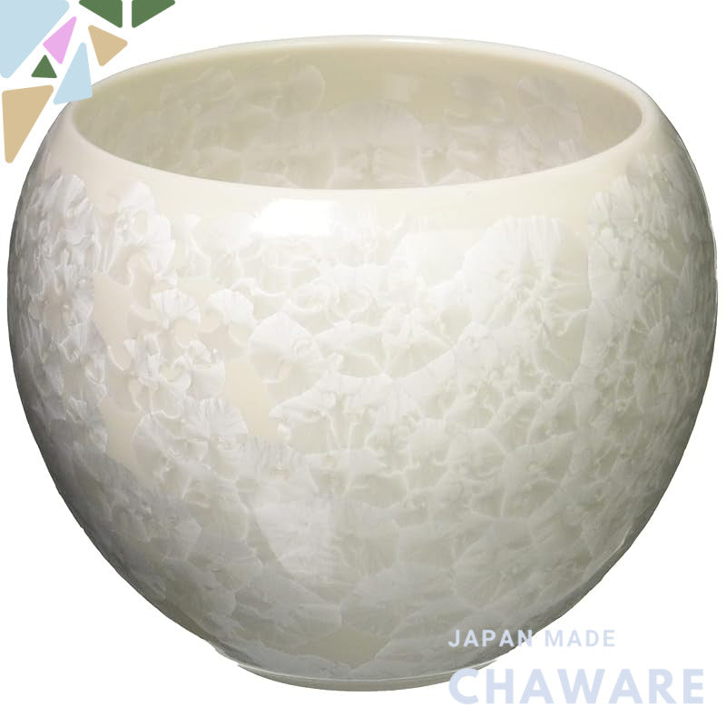 【made in japan】
Kyoto Kiyomizu-yaki Ceramics Tea Cup with Floral Crystal Design (White) - KTA158-02, Perfect for Tea Lov