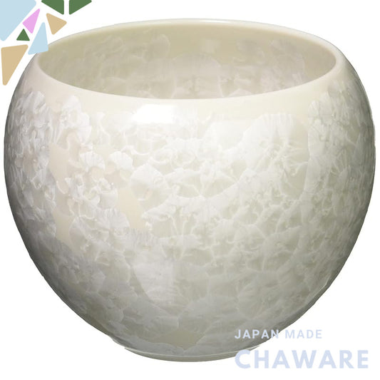 【made in japan】
Kyoto Kiyomizu-yaki Ceramics Tea Cup with Floral Crystal Design (White) - KTA158-02, Perfect for Tea Lov