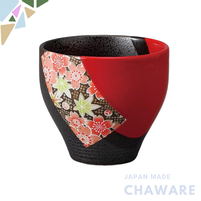【made in japan】
Ale-net Japanese Matcha Bowl 9.8×8.6cm, 360cc Red Yuzenso Cafe Bowl, Mino Ware, Handmade Tea Cup, Perfec