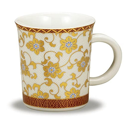 Stylish Kutani Porcelain Pair of Mugs, Kombi Tessen Design, Ideal for 60th Birthday and Wedding Celebrations, Perfect Gift or Present.chaware