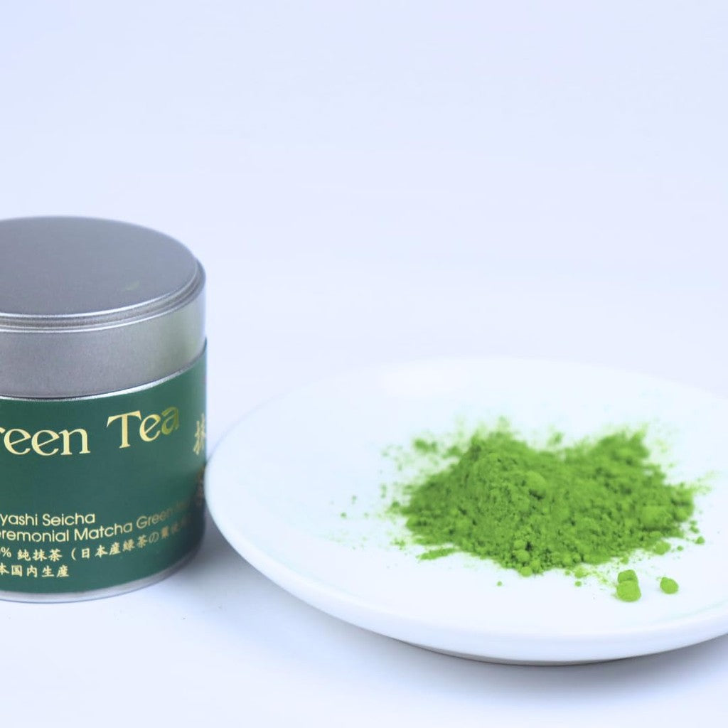 HAYASHI Tea Shizuoka Ceremonial Matcha Kuon 100% Japanese Premium Matcha for Traditional Tea Ceremony, 30g Can