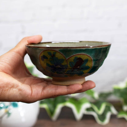 【made in japan】
Kura Waza Pair Rice Bowls - Elegant Japanese Tableware, Kutani Ceramics, Green Circle Pattern, High-Quality Pottery, Perfect for Weddings, Anniversaries, and Special Celebrations - Made in Japan Gift.