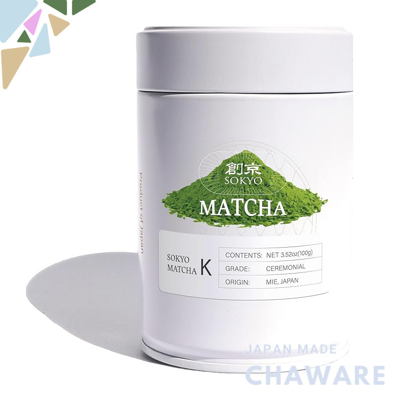 Sōkyō Ceremonial Matcha Powder - Premium Quality Green Tea for Japanese Tea Ceremony & Lattes (100g / 3.52oz, Mie Ceremo