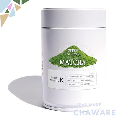 Sōkyō Ceremonial Matcha Powder - Premium Quality Green Tea for Japanese Tea Ceremony & Lattes (100g / 3.52oz, Mie Ceremo