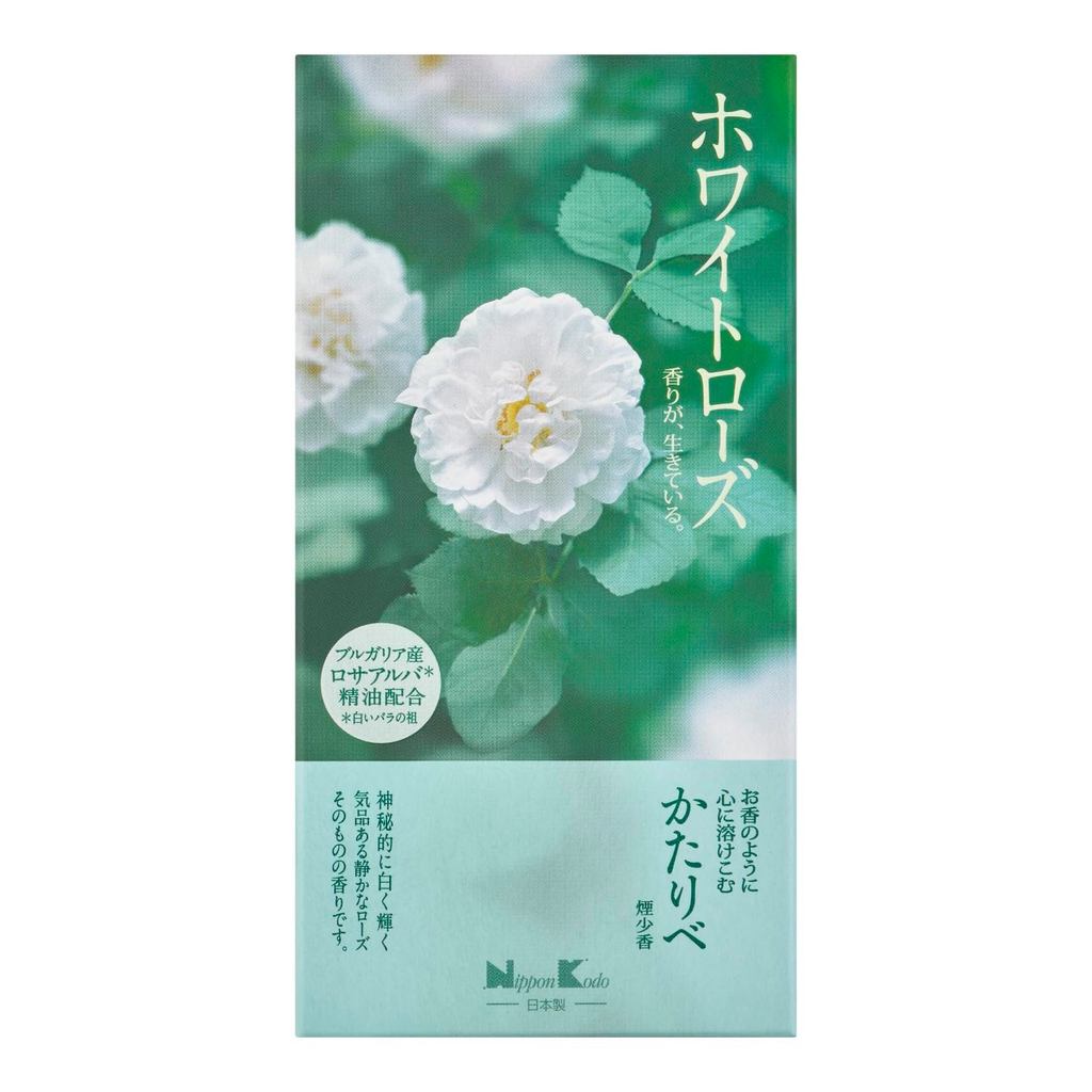 Nippon Kodo Kataribe White Rose Incense Sticks – Low Smoke, Approx. 100g