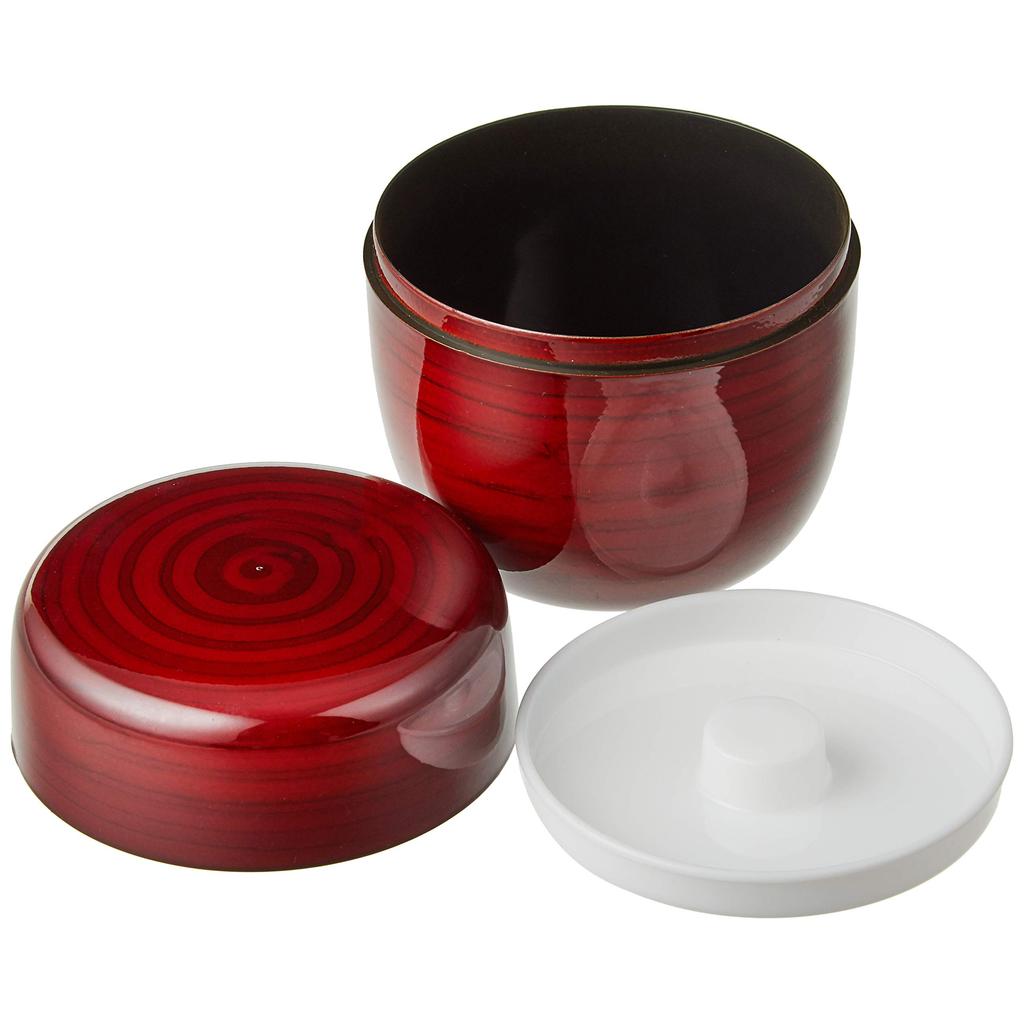 Tatsumiya Tea Canister - Keyaki Wood Grain - Size: Approx. φ9 cm x H9.5 cm - Model 04248