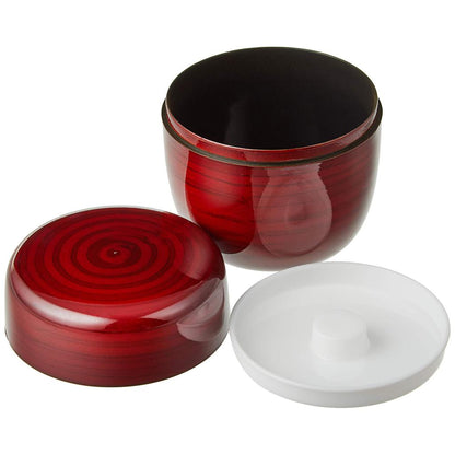 Tatsumiya Tea Canister - Keyaki Wood Grain - Size: Approx. φ9 cm x H9.5 cm - Model 04248