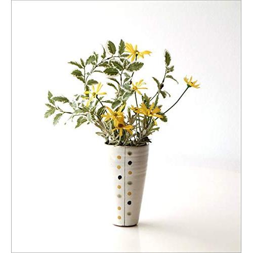 Seto-Yaki Ceramic Vase - Stylish, Cute Japanese-Style Flower Pottery Made in Japan, Handmade Roku