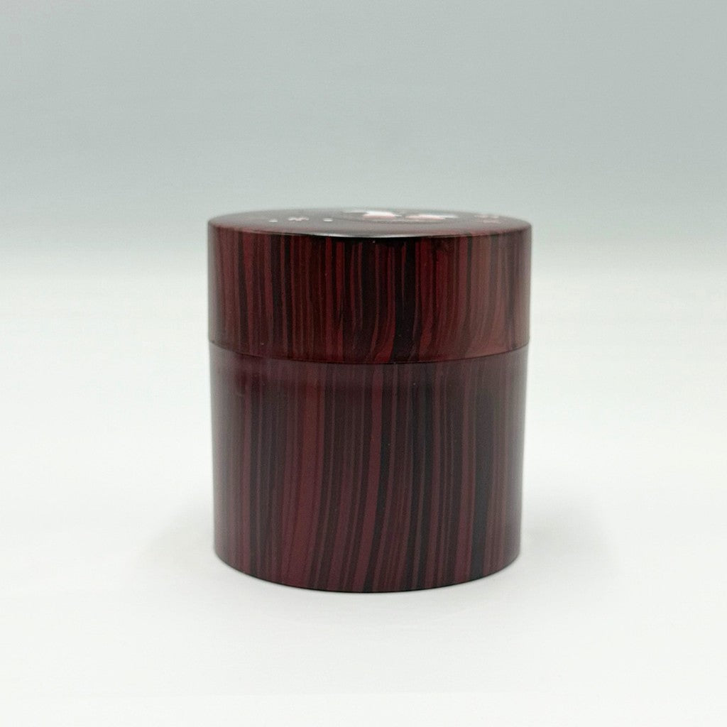 Nakatani Brothers Co. Yamanaka Lacquerware Tea Canister Wood Grain Lucky Rabbit 35-4517 – Handcrafted Japanese Tea Storage Container with Traditional Design.
