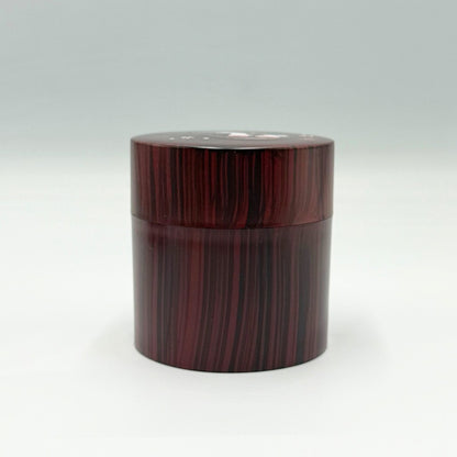 Nakatani Brothers Co. Yamanaka Lacquerware Tea Canister Wood Grain Lucky Rabbit 35-4517 – Handcrafted Japanese Tea Storage Container with Traditional Design.
